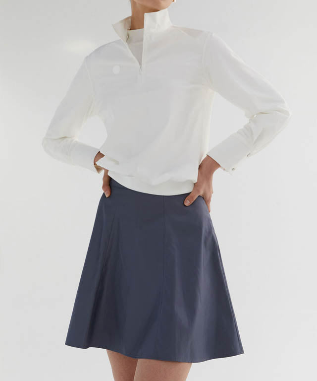 Anell Golf Slim Fit Full Skirt - Matte Blue