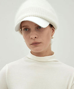 Anell Golf Pure Angora Beanie - White