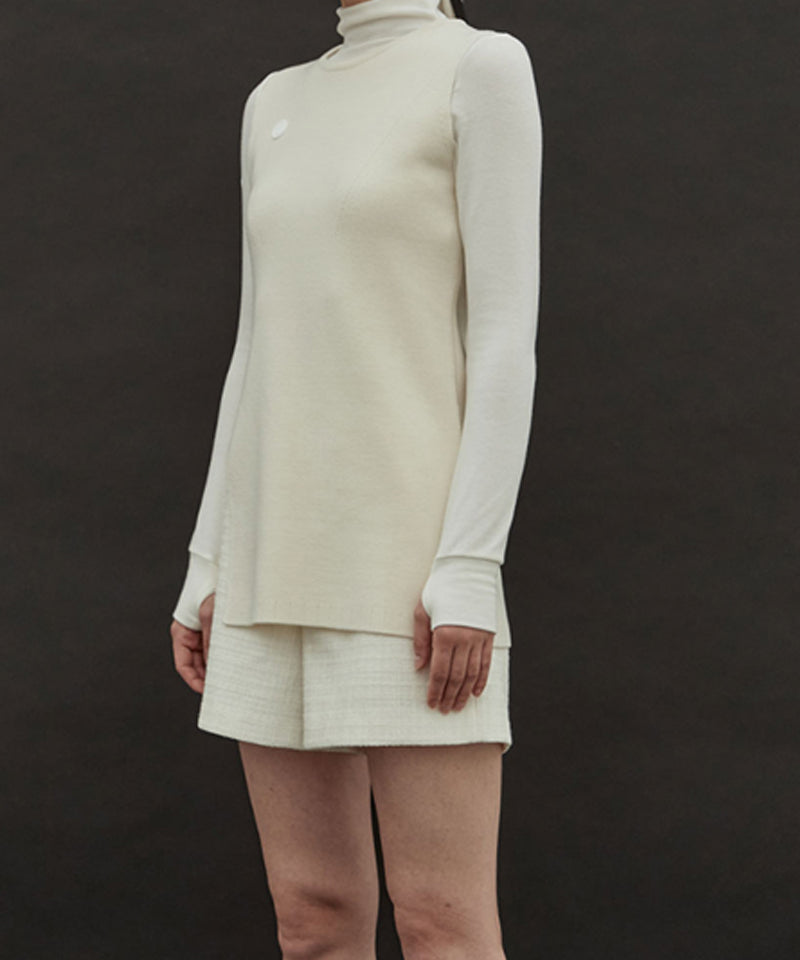 Anell Golf Cathy Slit Knit Dress - Clash Cream