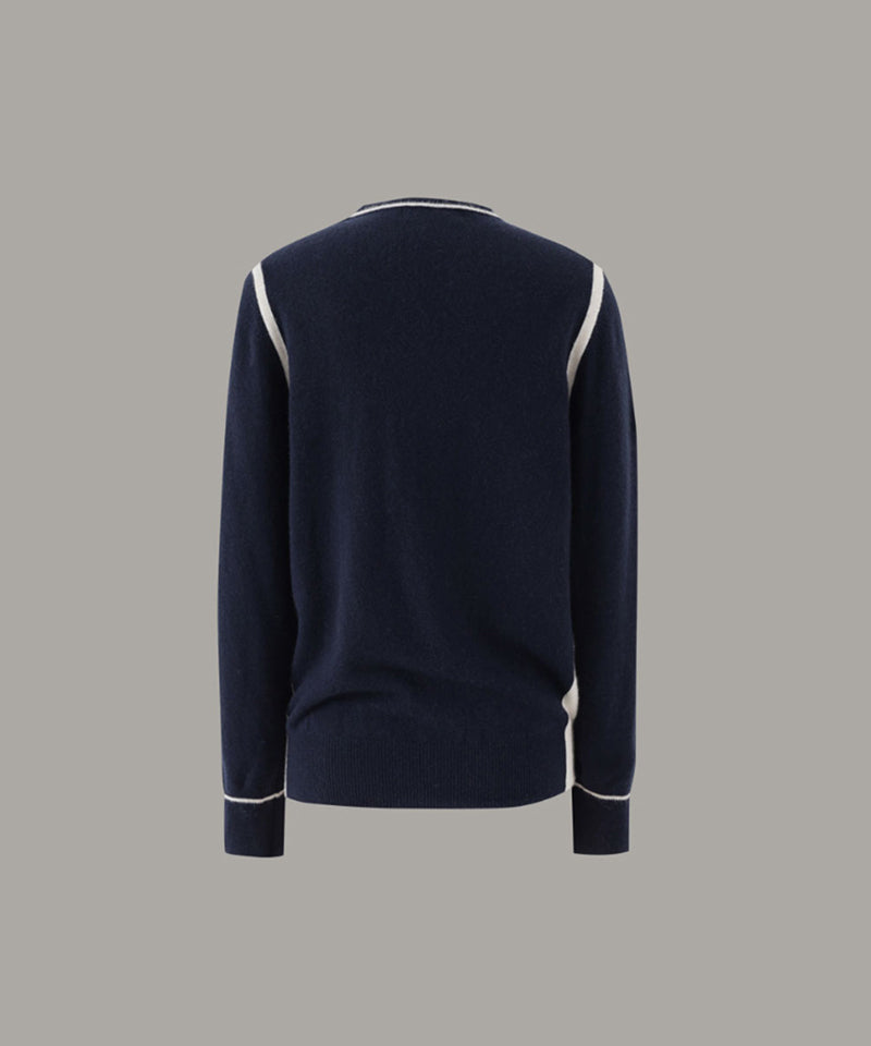 Anell Golf Cash Round Knit - Royal Navy