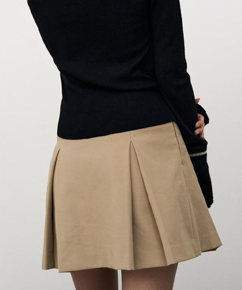 Anell Golf Clea Tuck Skirt - Beige