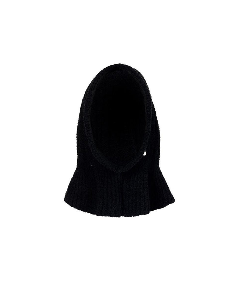 Anell Golf Layered Knit Hoodie - Black