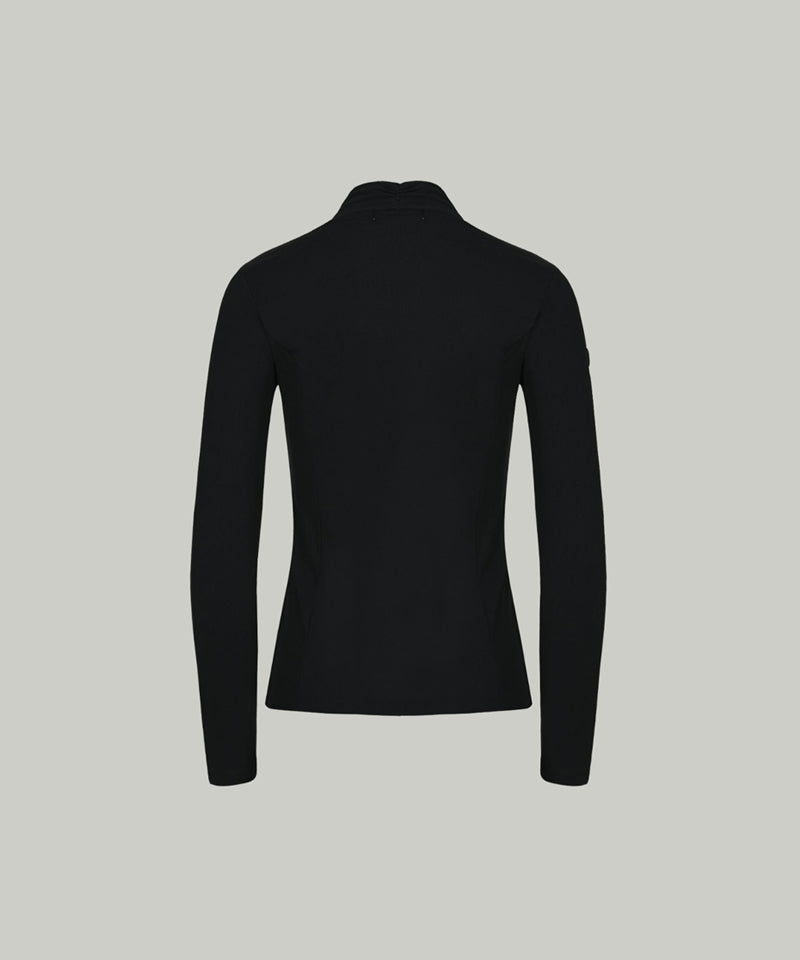 Anell Golf Soft Shawl Collar Top - Black