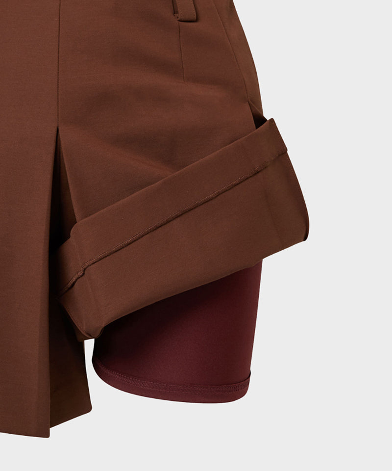 Anell Golf Mu Culotte Pants - Wine Brown