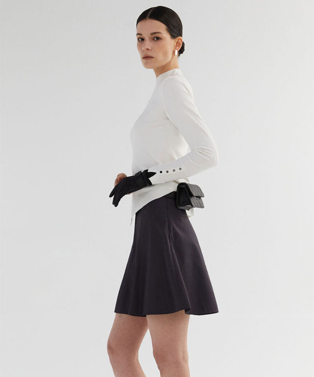 Anell Golf Slim Fit Full Skirt - Charcoal