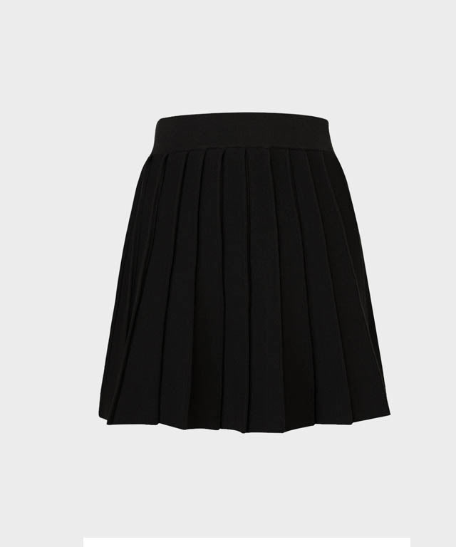 Anell Golf French Wool Skirt - Black